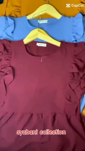 Gamis Wanita Meldi Ruffles & Dress Remaja Kekinian Cringkel Airflow