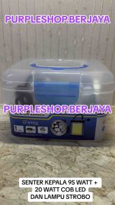 Kawachi Senter Kepala Split Type 95w 95 Watt LED Super Terang LY-995A + COB 20w Powerbank Waterproof Baterai 12000mAh