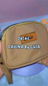 DAVINA BY CHIA Dompet koin 2Resleting Motif NY Polos chocoly anti air