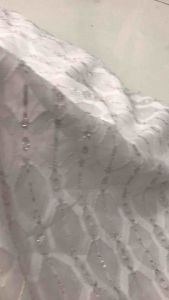 Vải voan trắng dệt nổi kim tuyến bạc mềm rũ (khổ 1m5)may đầm kiểu áo dài đẹp sang