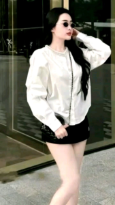 Áo Sơ Mi Nữ Cổ Đính Cườm Sơ Mi Trơn Thời Trang Trẻ Trung Năng Động Đi Chơi Đi Làm Dưới 57kg Haibis
