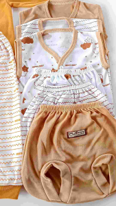 Paket Baju Bayi 18 pcs Seri Baru / 3 Warna Campur / Paket Baju Bayi Newborn 0-4 Bulan