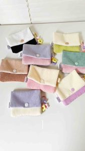 Crazy Bestie🍒กระเป๋าใส่บัตรและเหรียญ Twotone แถมพวงกุญแจ (CB56)