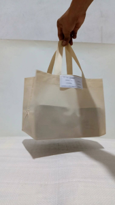 ~isi 12pcs~ Spundbond Bok Brownis 26x16x20 Goodie Bag kotak Snack/Bolu/cake