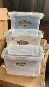 Uniglobal 3in1 High Quality Plastic Portable Transparent Infinity Multipurpose Storage Box / Food Container With Cover