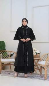 Gamis Outer Lepas Belt Faradiba: Model Terbaru untuk Pesta & Wisuda