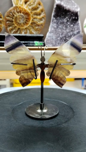 Natural Finest Fluorite Crystal Butterfly Ornament FB02