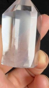 (Real Unit) Natural Clear Quartz Mini Display--standalone 58g 天然白水晶摆件-站立---58g+- (S/n:3181012)