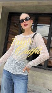 🔖Mirrorsister 51006.1 เสื้อแขนยาวลูกไม้ซีทรู เดินขอบลูกไม้ที่ขอบคอเพิ่มความหวานละมุน ผ้าลูกไม้เบา นุ่ม ยืดหยุ่นดี ไม่รัด