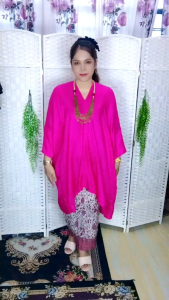 Kaftan viscose polos set batik