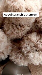 1 lusin cepol mini ikat rambut tulle scranchietulle kunciran rambut