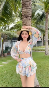 G. ชุดเซต 2 ชิ้นซัมเมอร์ซัมใจ ❤️ แต่งตัวให้เป็นสาวชาวเกาะที่เซ็กซี่ขยี้ใจฝุดฝุดไปเลยซิส งานจริงน่ารักมากกกก มีดอกกล้วยไม้แถมเป็นพร็อบให้ด้วยน๊าาา 😍