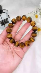 【 现货】 14mm 黄虎眼手串｜增强自信 × 稳定情绪 × 提升事业运｜Gold Tiger Eye Bracelet｜Confidence • Stability • Success