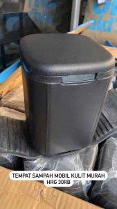 Tempat Sampah Mobil Kulit Full hitam