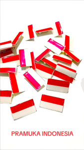 Peralatan Pramuka: Pin Merah Putih & MPG Hijau Hitam Putih Kuning Merah