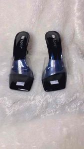 Heels Wanita Hak 5 cm Kerucut Kokop Mika Transparan Size 36-42 Sandal Wanita Kekinian