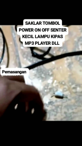 Saklar Switch Tombol On Off Dua Pin Senter Kecil Lampu Kipas MP3 Player