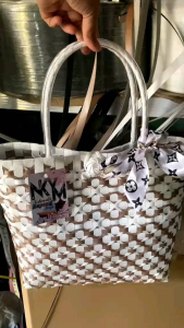 Nkym bayong bags Kate white brown small medium large or set bags