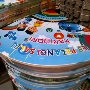 100pcs contong & mangkok /100pcs kertas es serut / contong es pelangi