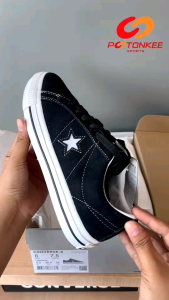ลิขสิทธิ์แท้ Converse One Star Pro Suede ox รองเท้าคอนเวิร์ส ผ้าใบหนังกลับ มีเชือกสีขาวแถม คุณภาพสูงสุด