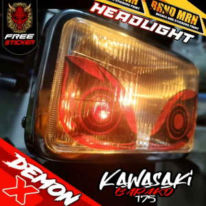 KAWASAKI BARAKO 175 1 AND 2 HEADLIGHT EYE DECAL STICKER TINT PROTECTOR