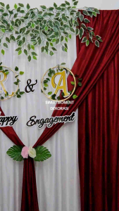 Paket backdrop dekorasi lamaran aesthetic ukuran 3MX2.2M terlaris