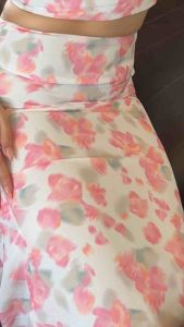 Pina Pina Set ชุดเซตเสื้อสาย กระโปรงหางปลา ผ้าชีฟองพิมพ์ลายดี แถมฟรี พิมพ์ผูกผม บริการสินค้าบน bkofficial.store