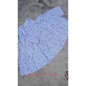 SHANE CLOTHING SETELAN ATASAN ROK WANITA BERMOTIF PITA BUNGA LENGAN PENDEK