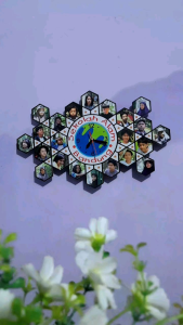 Custom Fhoto Kelas Jam Dinding aesthetic Karakter