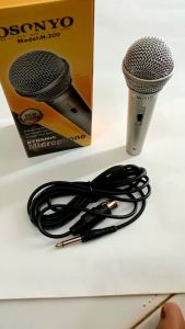 Mic Karaoke Kabel Warna Putih Microphone Suara Bagus Jack Besar 65 mm