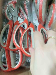 Kéo Đa Năng Inox Màu Đỏ Cán Nhựa Siêu Bén - Dụng Cụ Nhà Bếp Cắt Thực Phẩm Cao Cấp