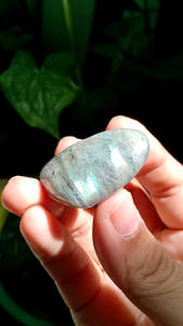 #JD046 Labradorite ลาบราโดไรต์ หัวใจ หินธรรมชาติ หินสะสม ขนาด 4×2.8 cm
