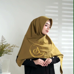 OLIVE Hijab segi empat wolfis premium warna OLIVE ATAU ZAITUN
