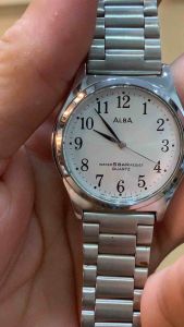 Đồng hồ nữ hoặc nam tay nhỏ hiệu ALBA SEIKO QUARTZ size 33mm dây thép không gỉ khóa thông minh chống nước 50m độ mới cao