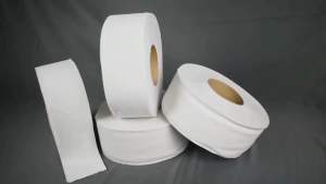 (12 ROLLS) Jumbo Roll Tissue (JRT)/Tuala Roll Jumbo / Tissue Paper 2-PLY Virgin Pulp Toilet Tissue