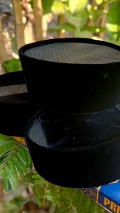 PECI SONGKOK KOPYAH HITAM POLOS / AC / FULL AC / AC TENGAH TINGGI 8 CM DAN TINGGI 9 CM ANAK ANAK DAN DEWASA