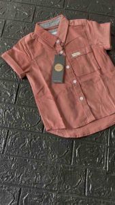 Kemeja anak warna pink lengan pendek best seller bisa co fashion anak