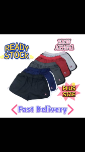 PLUS SIZE Lady Plain Casual Shorts With Round Leg Design / Seluar Pendek Kosong Gadis Saiz Besar