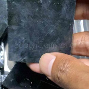 Bahan batu akik black jade nempel magnet / lempengan batu akik / bongkahan batu black jade