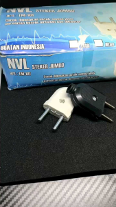 NVL - Steker Gepeng Jumbo Hitam - Putih Original