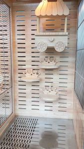 LP182 ชั้นปีน นอน สัตว์เลี้ยง ตรีมเจ้าหญิง ดีไซน์น่ารัก ทำจากไม้สน สำหรับชินชิลล่า กระรอก บุชเบบี้ นก (ต่อชิ้น)