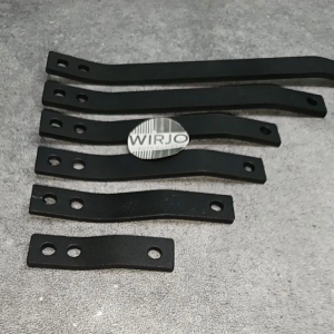 Breket Knalpot Plat Besi Tebal Lubang 10mm Tekuk Universal Motor Panjang 10 15 18 20 25 30 Cm