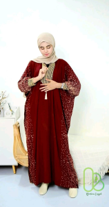 Kaftan Gamis Drees Busui Bumil Friendly Resleting Depan Rayon