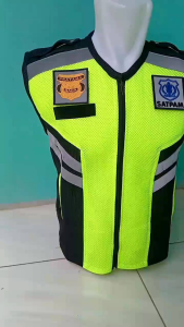 Rompi Satpam Bahan Jaring Tebal Gratis Nama Dada
