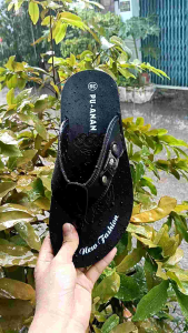 Dép xỏ ngón da nam_ quai đúc liền với đế PU đi nhẹ êm chân đi nước đi mưa tốt N02