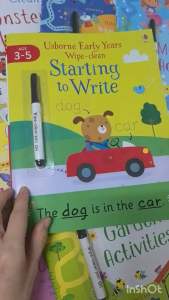 หนังสือฝึกเขียน ฝึกลากเส้น เขียนแล้วลบ wipe- clean หนังสือกิจกรรม Activty book หนังสือฝึกจับปากกาดินสอสำหรับเด็ก