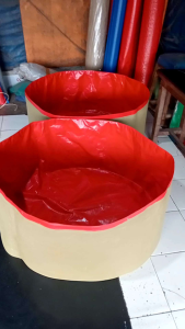 Terpal kolam bulat tanpa rangka diameter 1m T.40cm bahan A12 Tebal