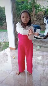 Setelan jumsuit kodok/baju anak perempuan