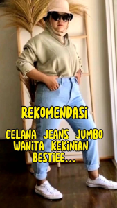 Celana Jumbo Wanita Panjang Highwaist Big Size Kekinian