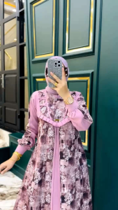 Damla ID Gamis Kekinian Motif Best Seller Terbaru 2025 Edisi Qinan Dress Sanada Mode